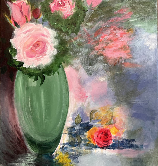 Vase of roses